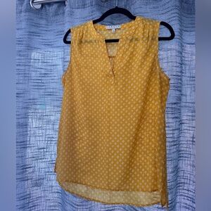 Chaus Sunshine Yellow Sleeveless Blouse